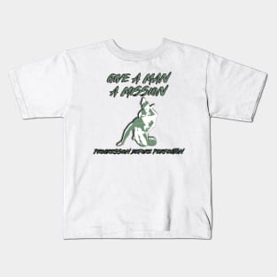 Give a man a mission Kids T-Shirt